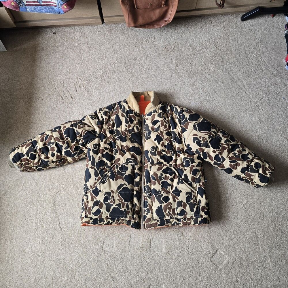 VTG 90s Y2K Walls Reversible Duck Camo Blaze Orange Hunting Jacket Men’s XL
